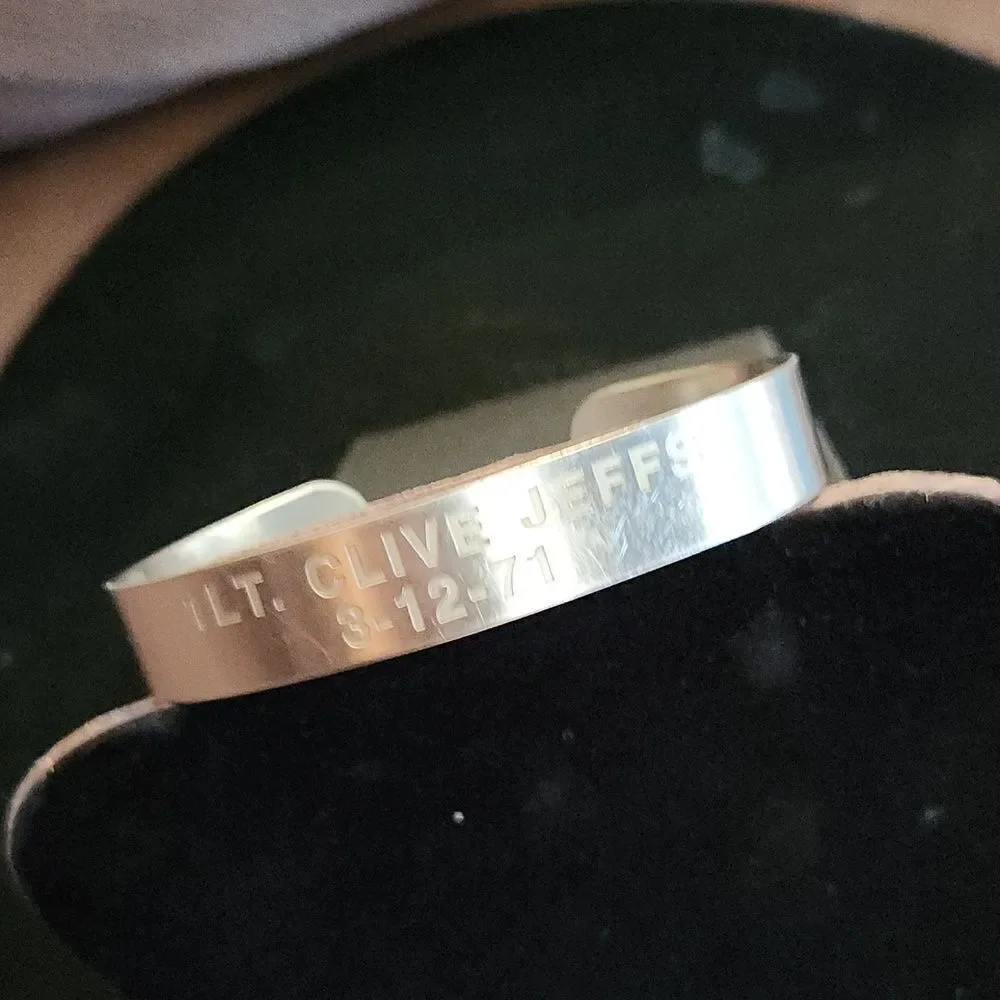 POW MIA Bracelet Cuff Lt. Clive Jeffs 3-12-71 Vietnam